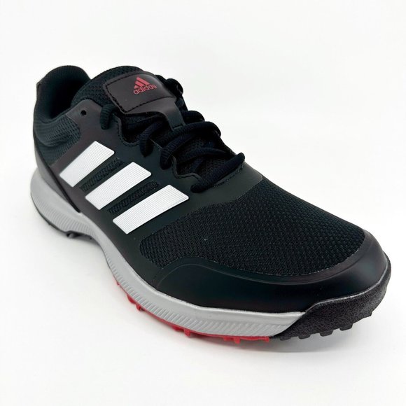 Adidas Tech Response SL Black Silver Red Mens Spikeless Golf Shoes EG5313 - Picture 2 of 6